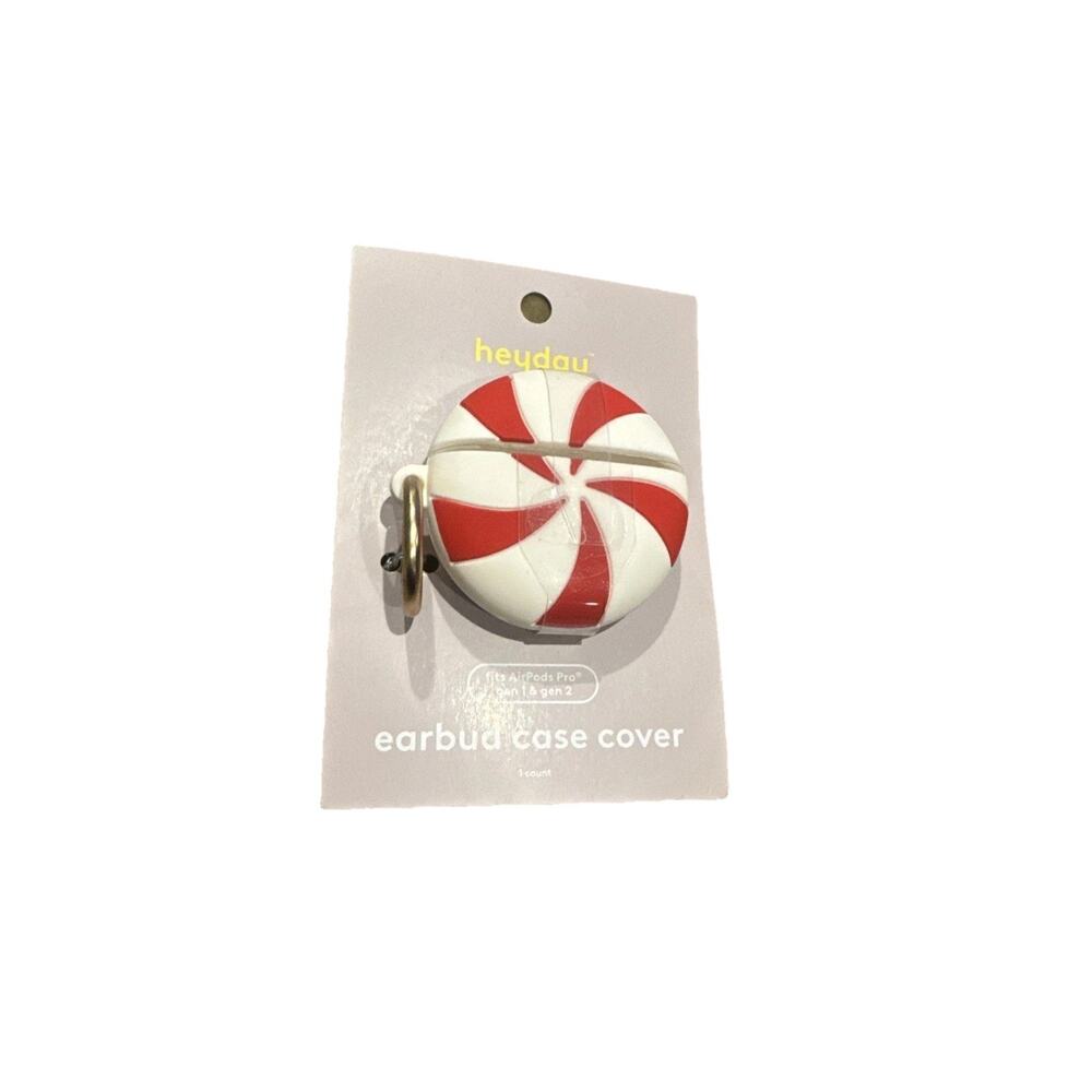 Earbud Case Compatible with AirPods Pro Gen 1 & Gen 2 Peppermint, Holiday , Cute